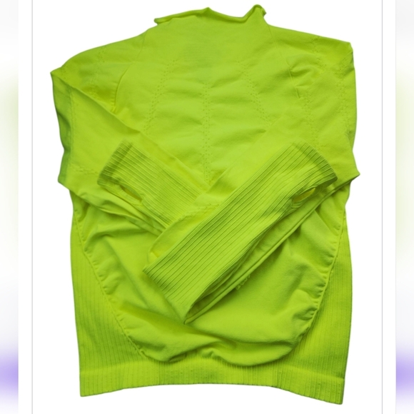 Free People Movement M/L Good Karma High-Neck Top Highlighter NWOT Athleisure - Picture 9 of 12